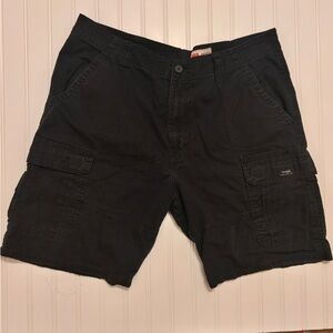 Black Wrangler Cargo Shorts